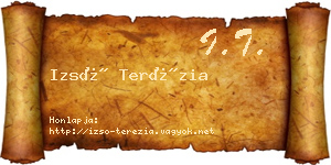 Izsó Terézia névjegykártya