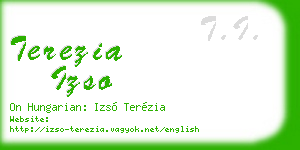 terezia izso business card