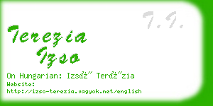 terezia izso business card